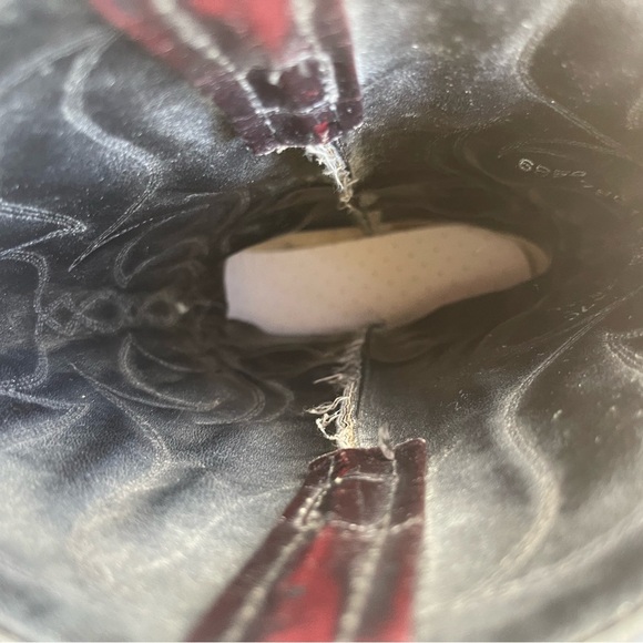 Laredo Black Cherry Burgandy Cowboy Boot Mens Size 11 D Leather Fox Vamp 6859 - Picture 9 of 16